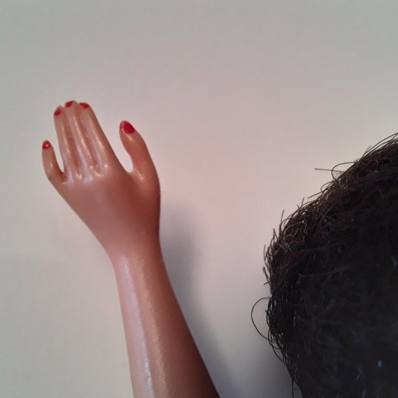 Vtg 1961 Mattel Barbie Bubble Cut Hair, Raven, Brunette Bouffant - Picture 10 of 16